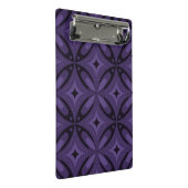 Mini Porte-bloc Motif Rétro de Couleur Violet Foncé (Incliné)