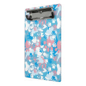 Mini Porte-bloc Motif rose et bleu de chien de camouflage (Angle2)