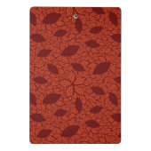 Mini Porte-bloc Motif rouge de feuille sur l'orange (Dos)