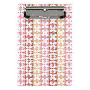 Mini Porte-bloc Motif rouge géométrique de rayures d'ikat