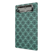 Mini Porte-bloc Motif sans couture de fleurs noir sarcelle (Angle2)