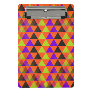 Mini Porte-bloc Motif sans couture de triangles - vert noir violet