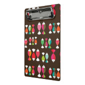 Mini Porte-bloc Motif sous-marin 2 de rétros poissons abstraits (Angle2)