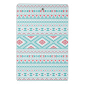 Mini Porte-bloc Motif tribal aztèque turquoise et rose (Dos)