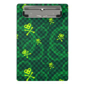 Mini Porte-bloc Motif vert d'Emo avec des cercles (Devant)