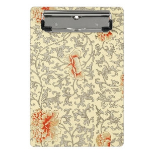 Mini Porte-bloc Motif vintage d'Owen Jones : Corail Floral Gris