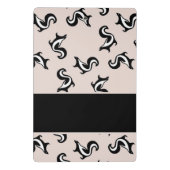 Mini Porte-bloc Mouffettes noires et blanches sur rose (Dos)
