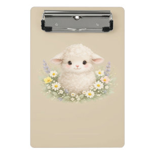 Mini Porte-bloc Moutons Fantaisistes et Fleurs Sauvages pour un Ch