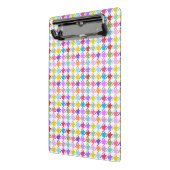 Mini Porte-bloc Multicolor Houndstooth+Motif blanc (Angle2)