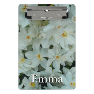 Mini Porte-bloc Narcisse à fleurs blanches Paperwhite
