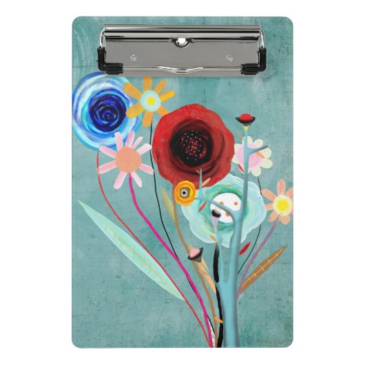 Mini Porte-bloc Nature morte Fleur Bleue (Devant)