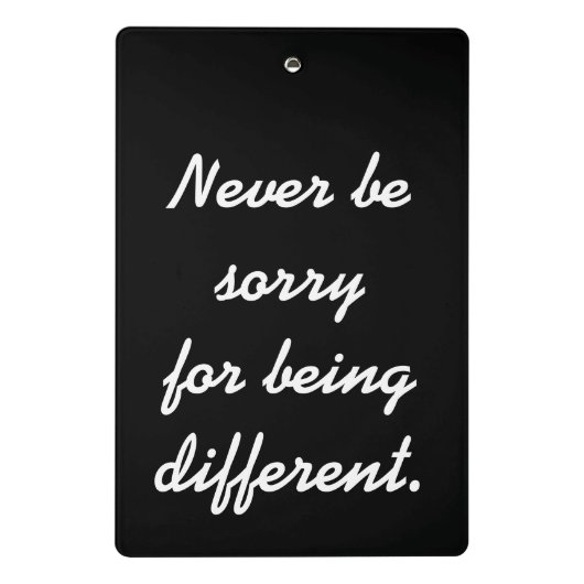 Mini Porte-bloc Ne soyez jamais désolé pour être différent de (Dos)