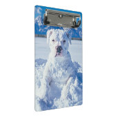 Mini Porte-bloc Noël Pitbull Chien Snowman (Incliné)