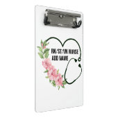 Mini Porte-bloc Nom de l'infirmière étudiante-inscrite-ancienne (Incliné)