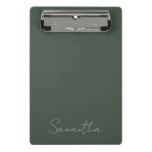 Mini Porte-bloc Nom personnalisé élégant Bleu vert (Devant)