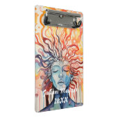 Mini Porte-bloc Nom personnalisé Fire and Liquid (Incliné)
