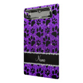Mini Porte-bloc Nom personnalisé indigo violet parties scintillant (Angle2)