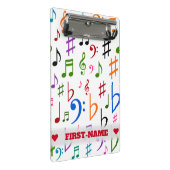 Mini Porte-bloc Nom personnalisé ; Nombreux notes et symboles de m (Incliné)