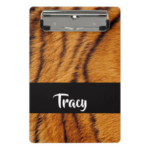 Mini Porte-bloc Nom personnalisé peau de tigre