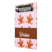Mini Porte-bloc Nom personnalisé pleurant des bébés roses (Angle2)