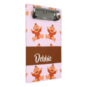Mini Porte-bloc Nom personnalisé pleurant des bébés roses (Incliné)