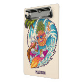 Mini Porte-bloc Nom personnalisé Surfing Pineapple (Angle2)
