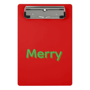 Mini Porte-bloc Nom vert joyeux sur fond rouge