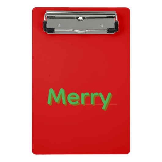 Mini Porte-bloc Nom vert joyeux sur fond rouge (Devant)