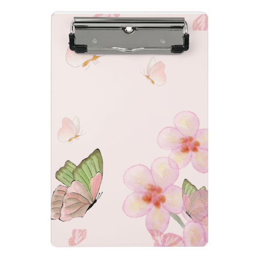 Mini Porte-bloc Notebook with Whimsical Butterfly Design (Devant)