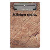 Mini Porte-bloc Notes de cuisine en bois (Devant)