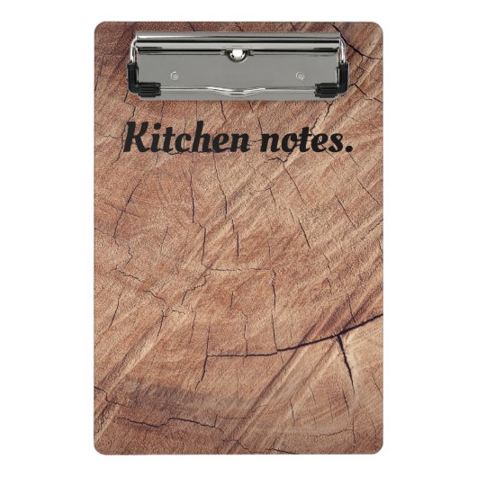 Mini Porte-bloc Notes de cuisine en bois (Devant)