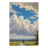 Mini Porte-bloc Nuages blancs et ciel bleu clair (Dos)