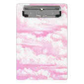 Mini Porte-bloc Nuages Pastel Rose Chaud (Devant)