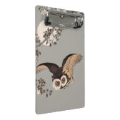 Mini Porte-bloc Nuit Japonaise Chouette Lune Bois Coupe Flying Nig (Incliné)