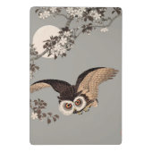 Mini Porte-bloc Nuit Japonaise Chouette Lune Bois Coupe Flying Nig (Dos)