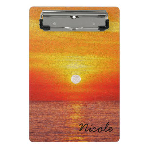 Mini Porte-bloc Ocean Sunset Summer Beach Waves personnalisé