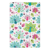 Mini Porte-bloc oiseau et hibou de paon (Dos)