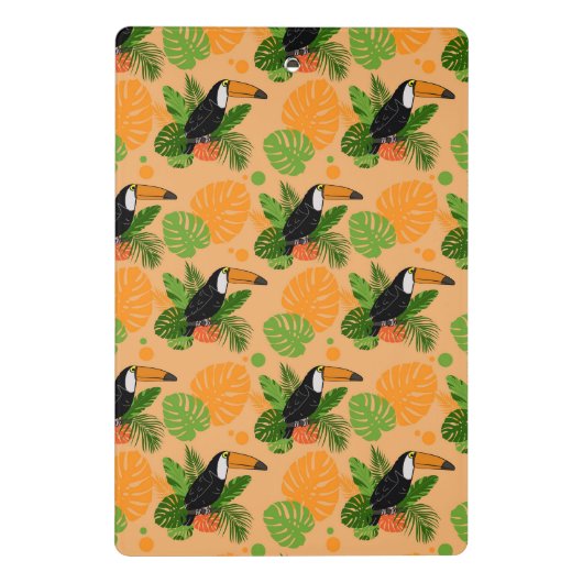 Mini Porte-bloc Oiseau tropical Toucan Motif sans couture (Dos)