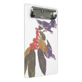 Mini Porte-bloc Oiseaux de Paruline Céruleenne d'Audubon avec baie (Incliné)