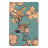 Mini Porte-bloc Oiseaux Fleurs Hokusai Art Japonais (Dos)