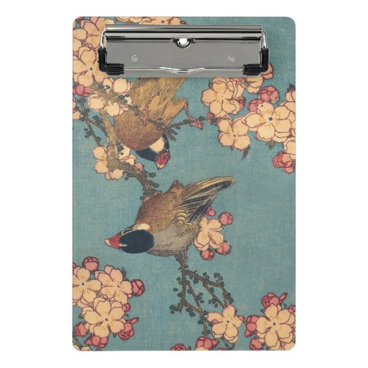 Mini Porte-bloc Oiseaux Fleurs Hokusai Art Japonais (Devant)
