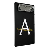 Mini Porte-bloc Or Moderne Nom Monogramme Féminin Script (Incliné)