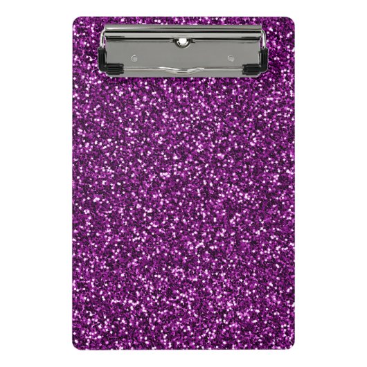 Mini Porte-bloc Paillette Violet de Minuit (Devant)