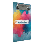 Mini Porte-bloc Paint à l'aquarelle vive avec nom personnalisé (Incliné)