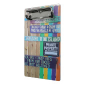 Mini Porte-bloc Panneau coloré Welcome Island Carribean (Angle2)