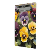 Mini Porte-bloc Pansies jaunes et violets aquarelle (Angle2)