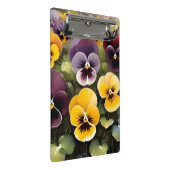 Mini Porte-bloc Pansies jaunes et violets aquarelle (Incliné)