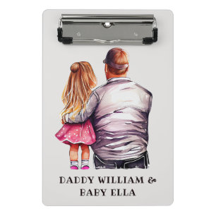Mini Porte-bloc Papa et fille personnalisés (5)