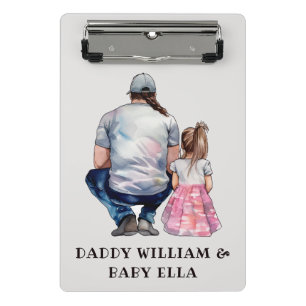 Mini Porte-bloc Papa et fille personnalisés (7)