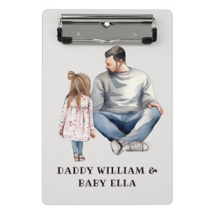 Mini Porte-bloc Papa et filles personnalisées (12)